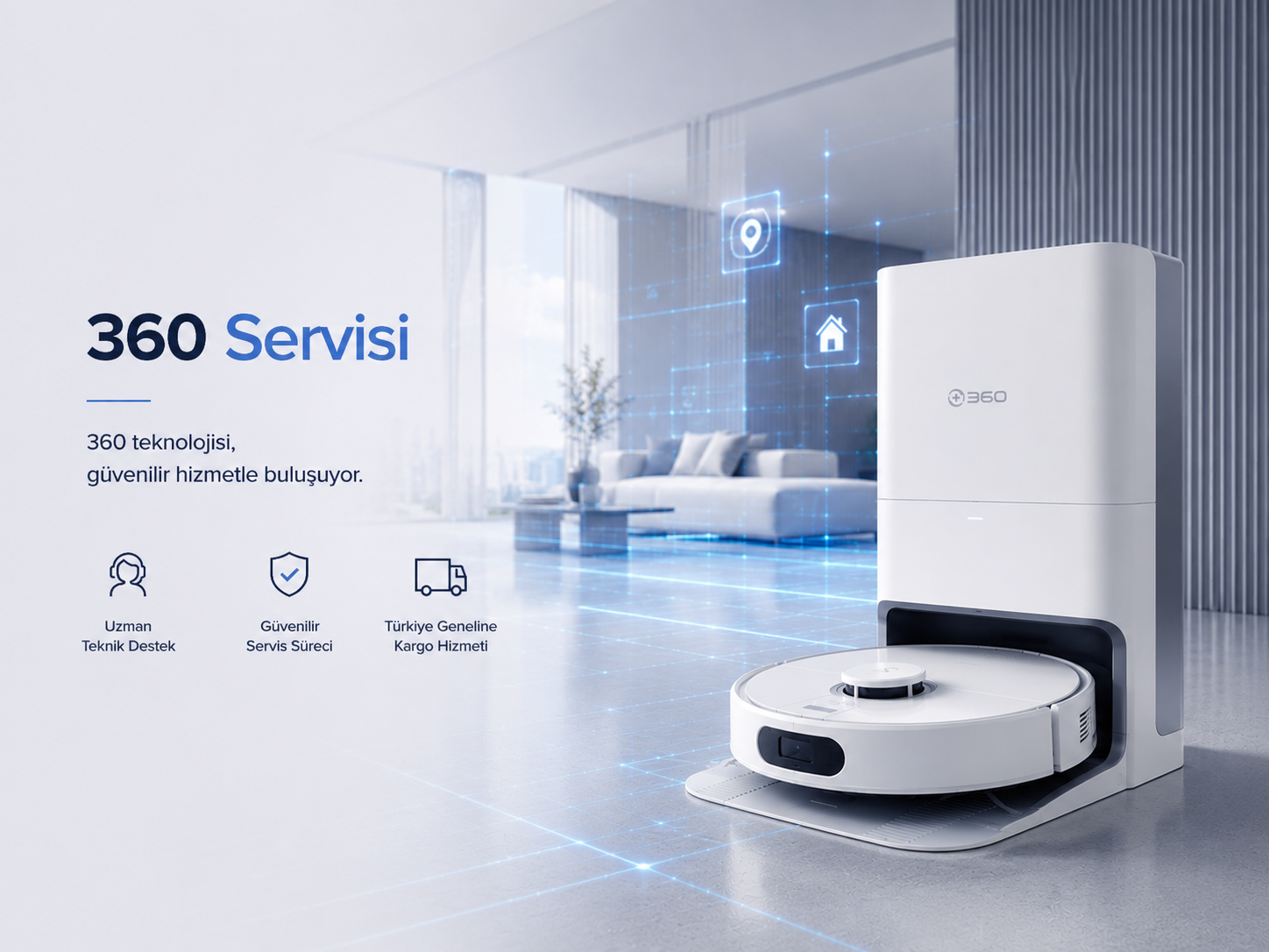 360 robot süpürge servisi