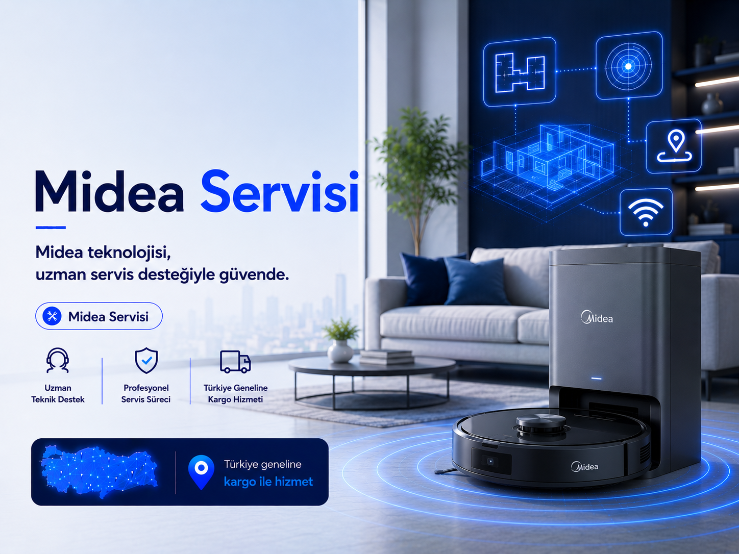 Midea robot süpürge servisi