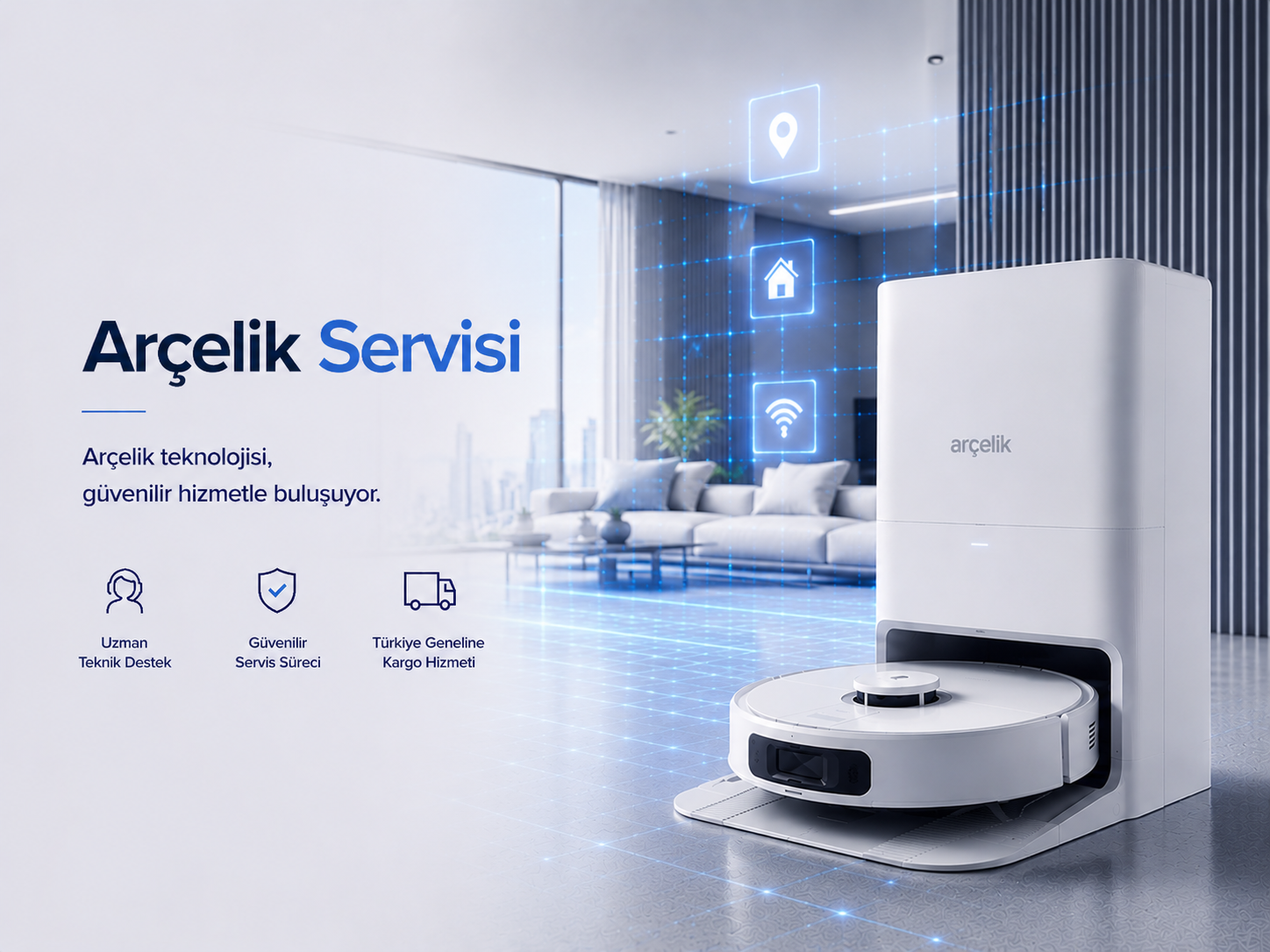 Arçelik robot süpürge servisi