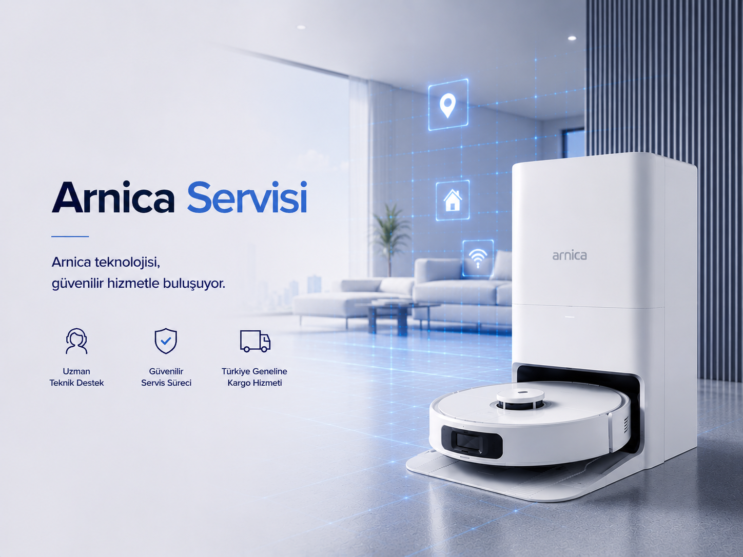 Arnica robot süpürge servisi