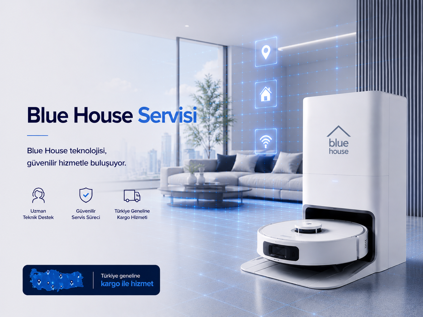 Blue House robot süpürge servisi