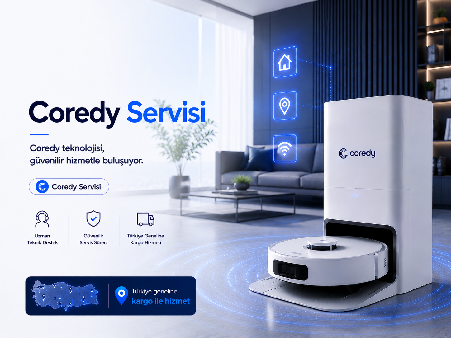 Coredy robot süpürge servisi