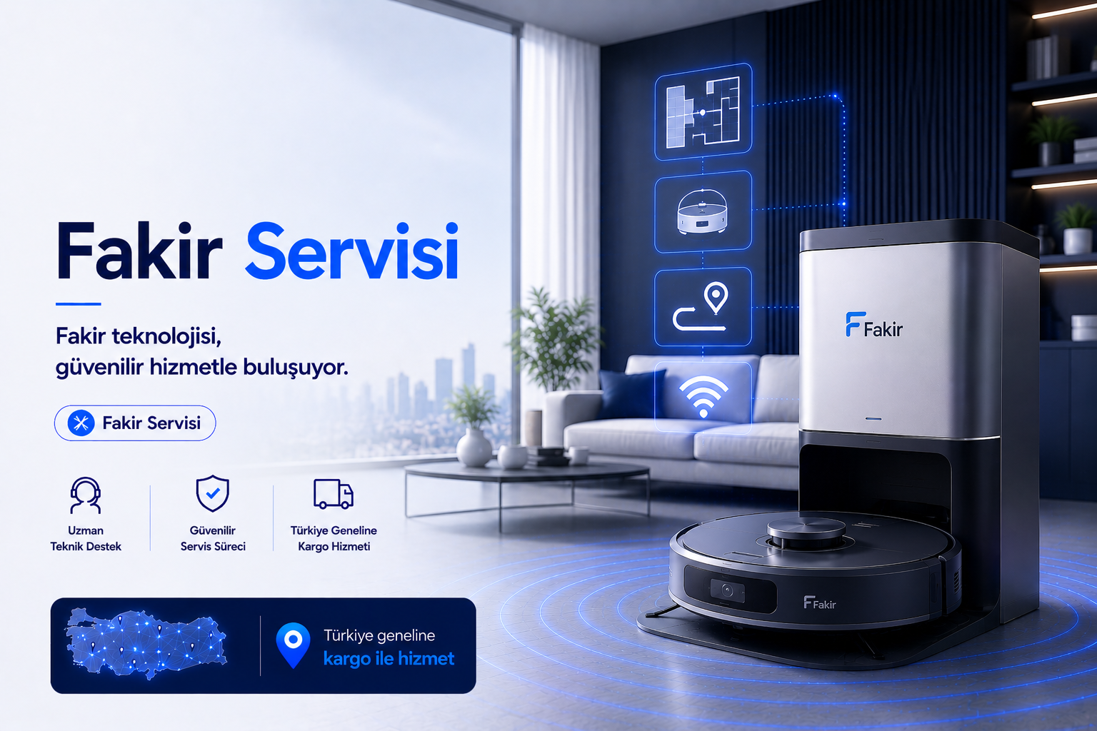 Fakir robot süpürge servisi