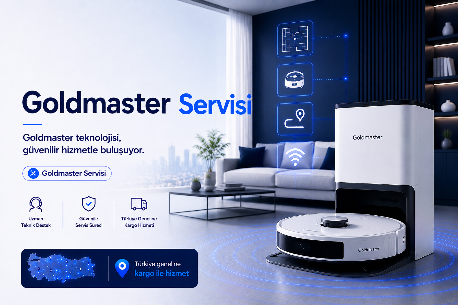 Goldmaster robot süpürge servisi