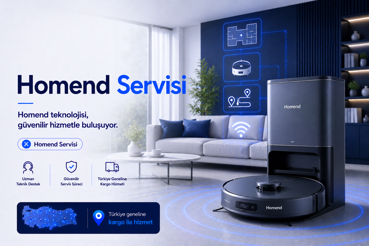 Homend robot süpürge servisi