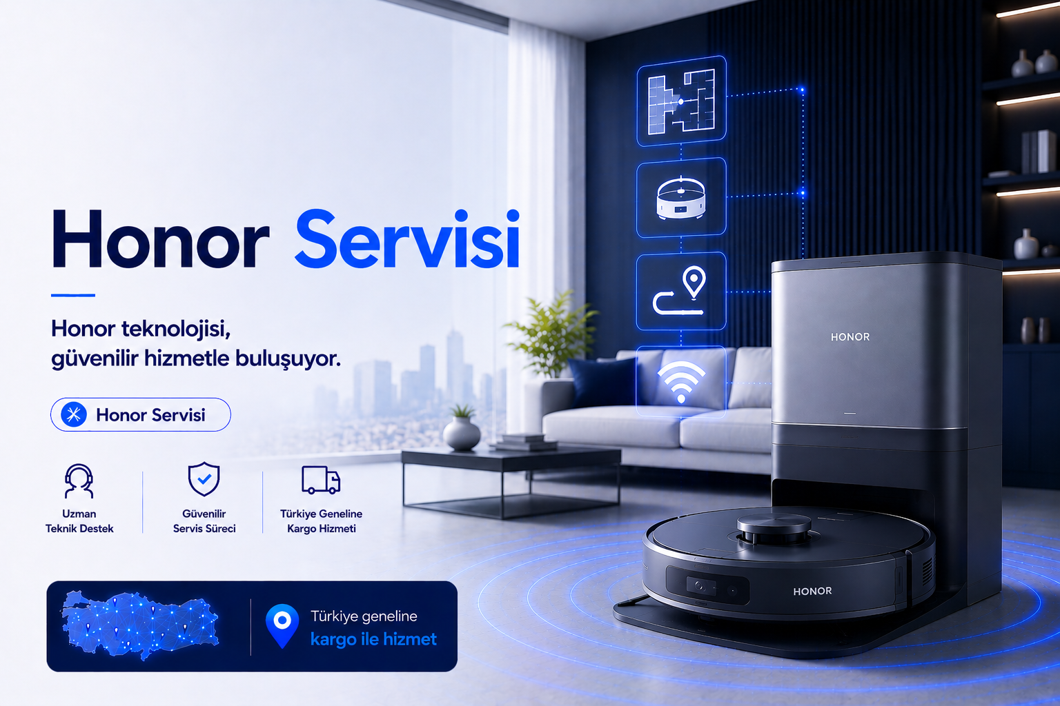 Honor robot süpürge servisi