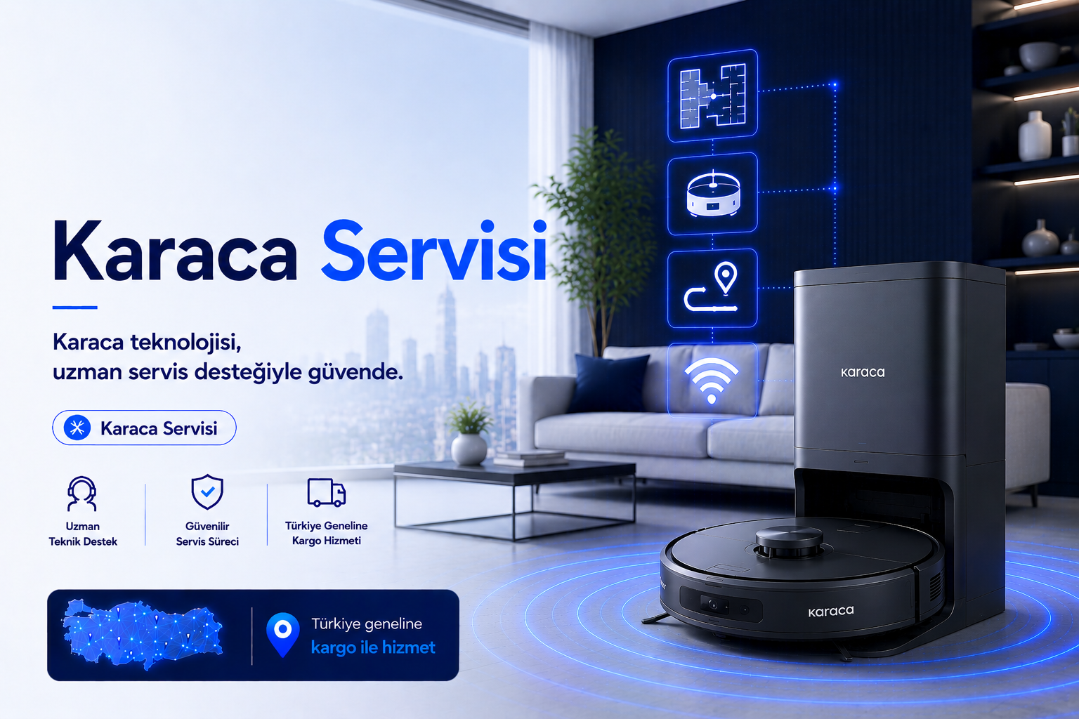 Karaca robot süpürge servisi