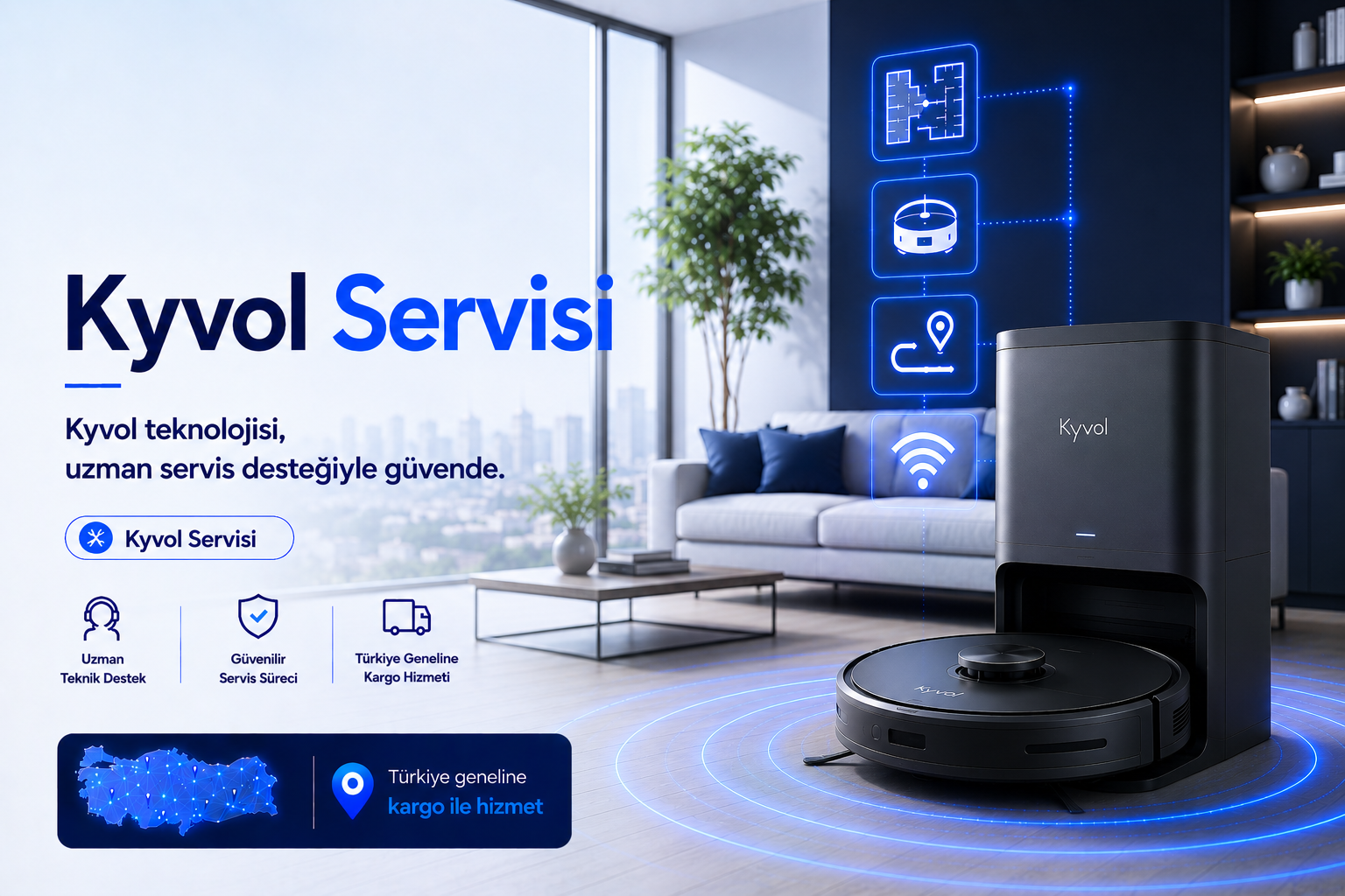 Kyvol robot süpürge servisi