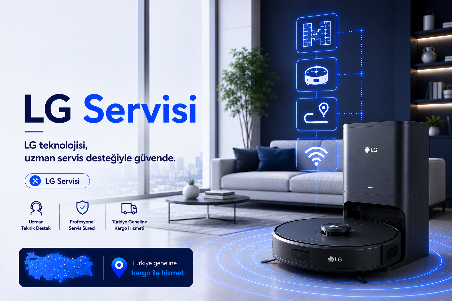 LG robot süpürge servisi