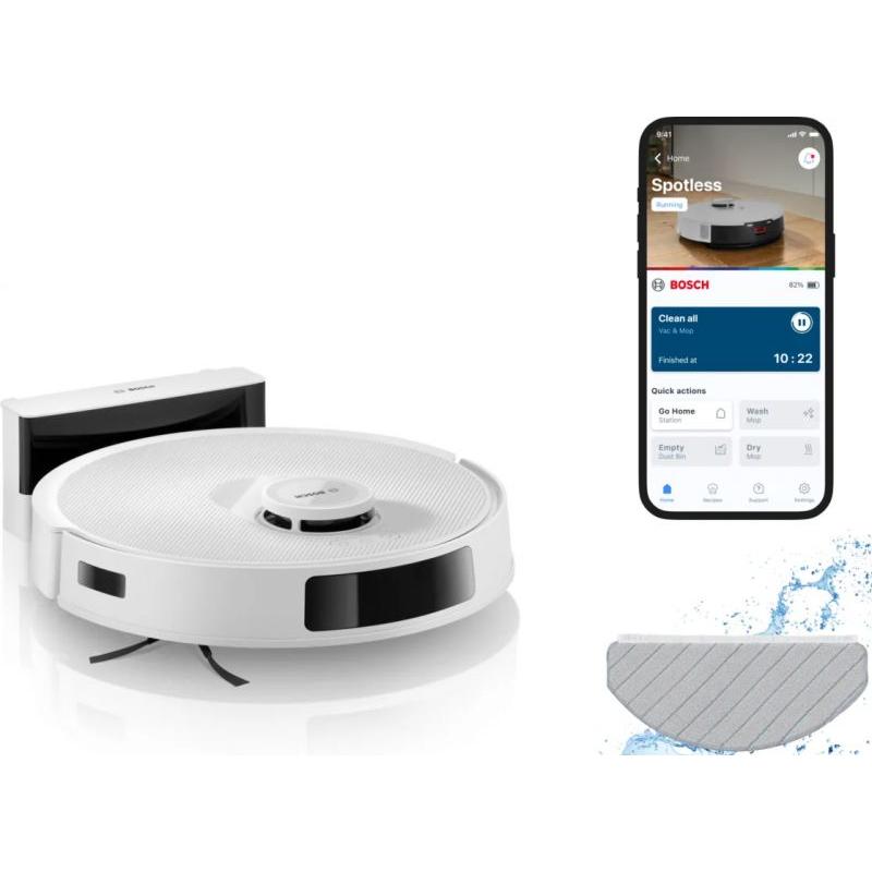 Bosch Spotless Robot Süpürge+Mop (BCRC1W)