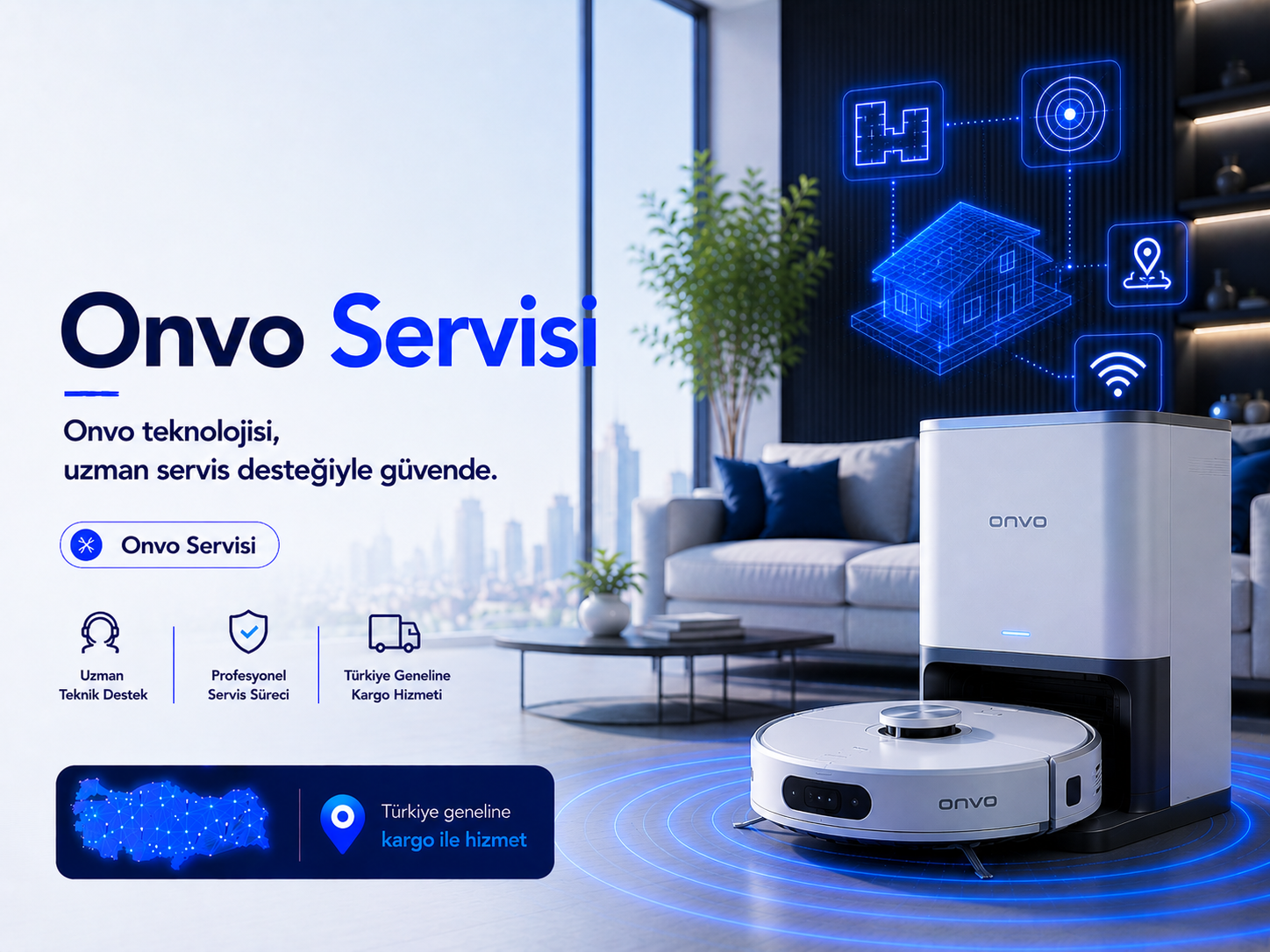 Onvo robot süpürge servisi