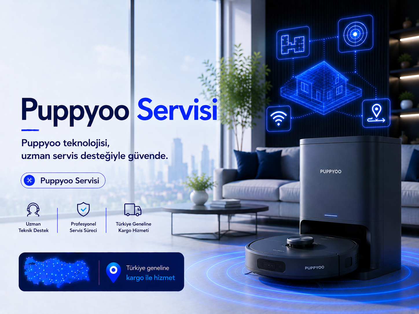 Puppyoo robot süpürge servisi