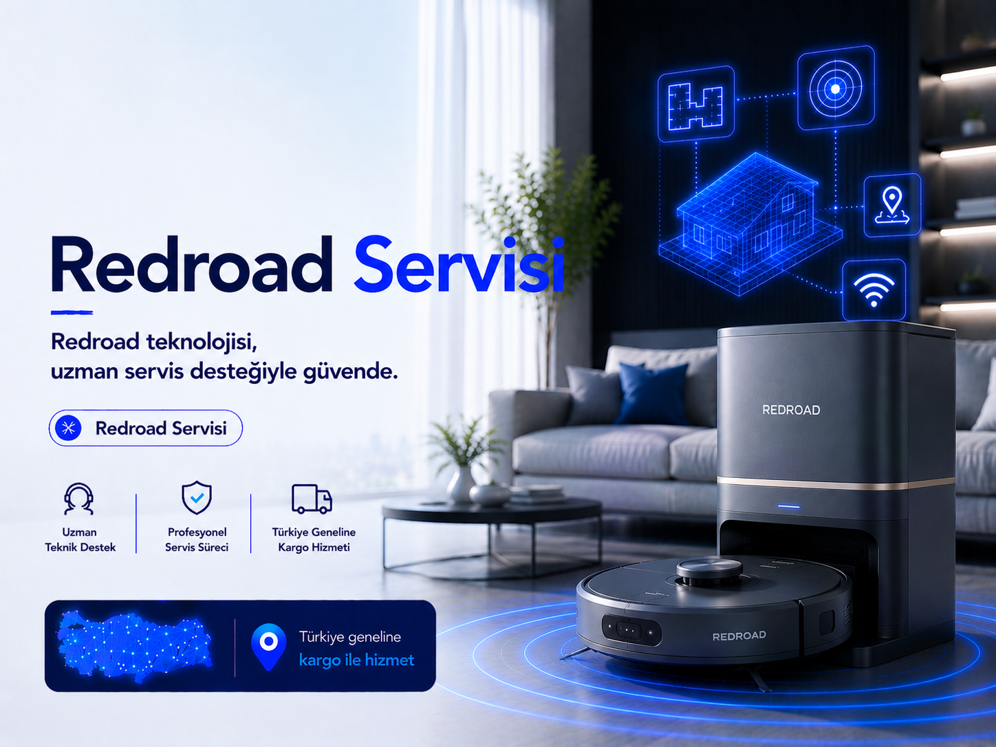 Redroad robot süpürge servisi