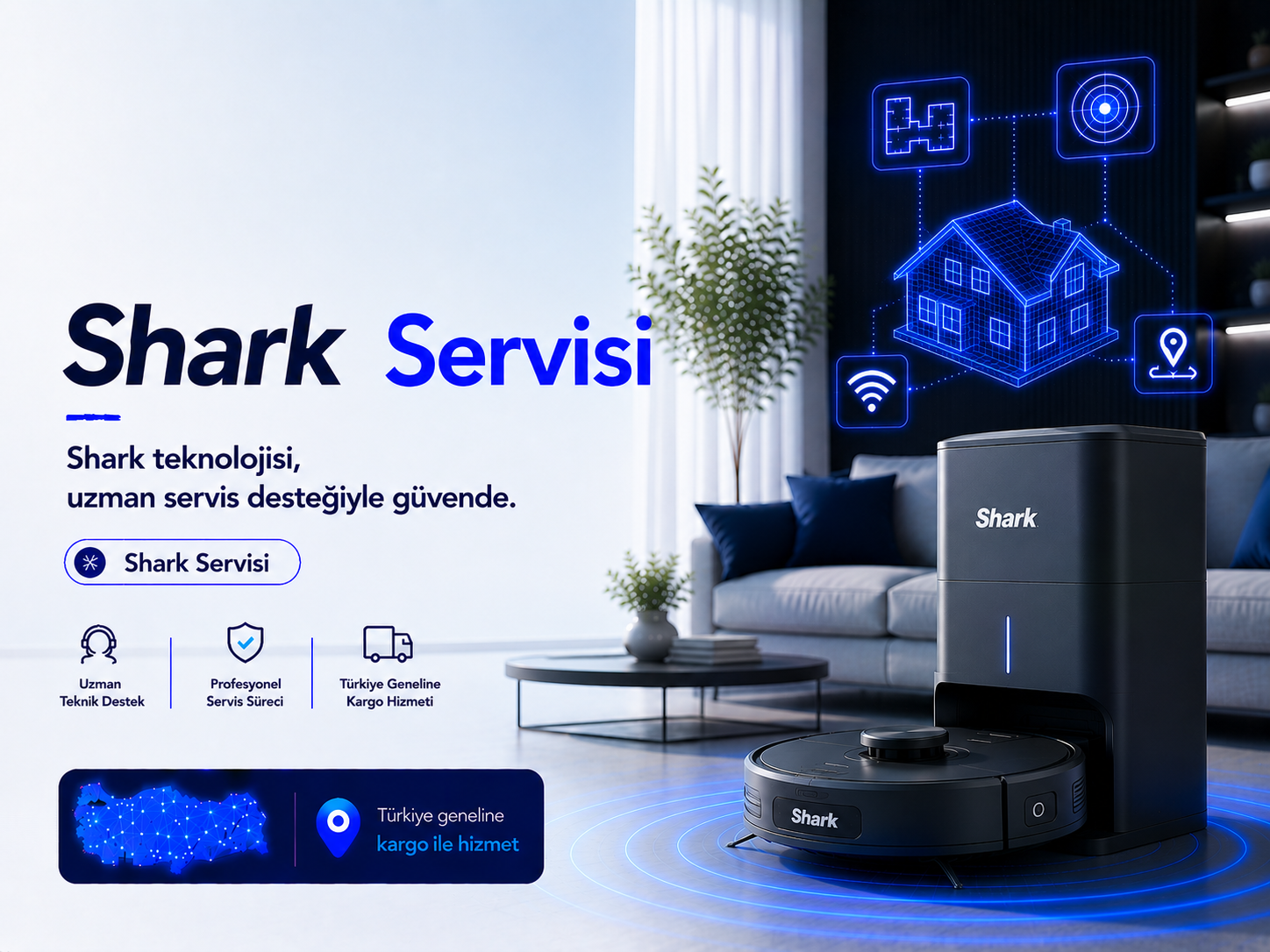 Shark robot süpürge servisi