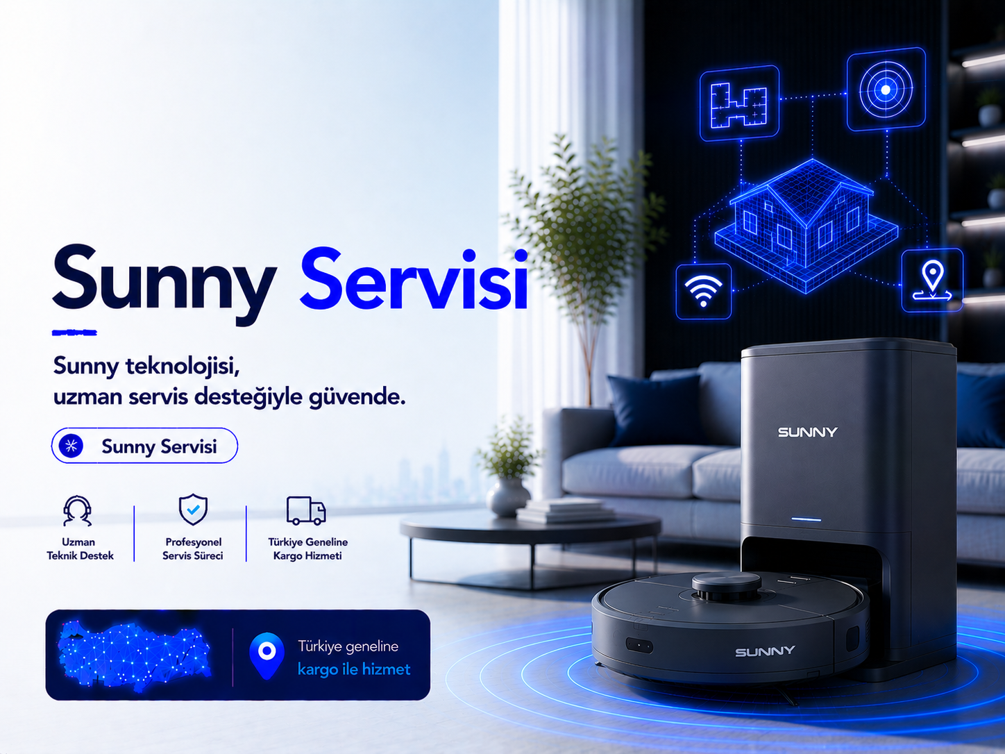 Sunny robot süpürge servisi