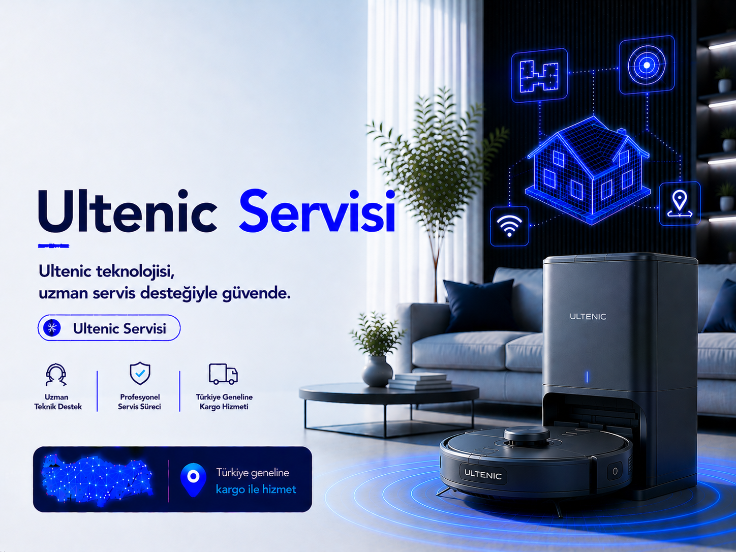Ultenic robot süpürge servisi