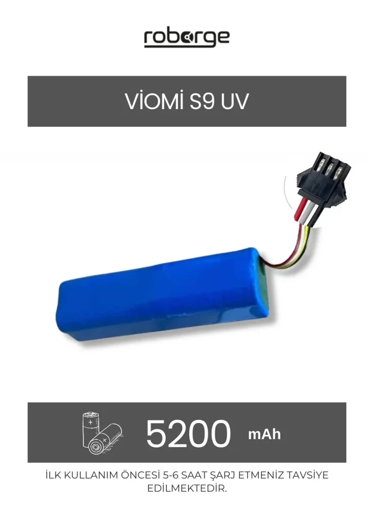 Viomi S9 UV Uyumlu Batarya | Robot Hastanesi