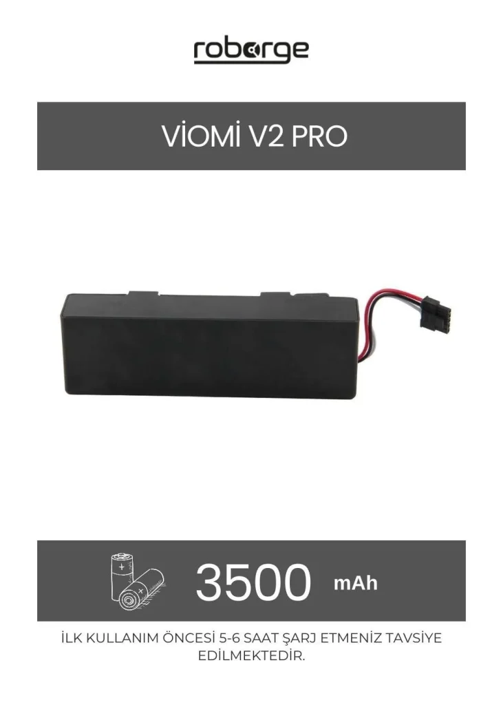 Viomi V2 Pro Uyumlu Batarya | Robot Hastanesi