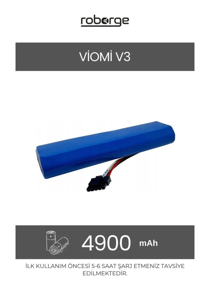 Viomi V3 Uyumlu Batarya | Robot Hastanesi