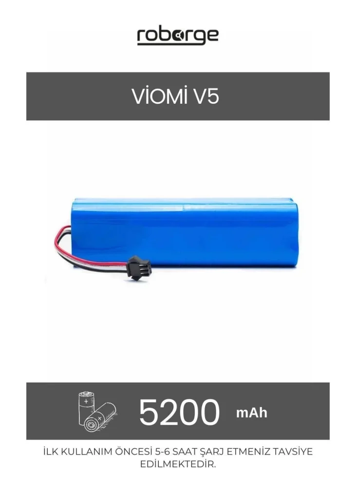 Viomi V5 Uyumlu Batarya | Robot Hastanesi
