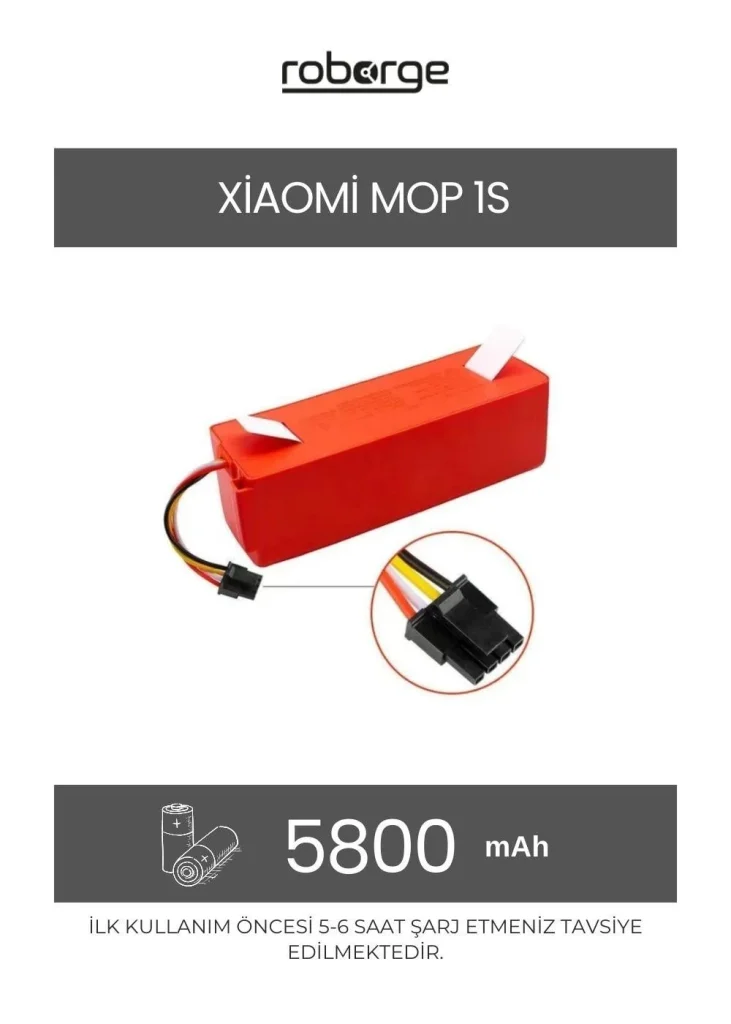 Xiaomi Vacuum Cleaner 1S (SDJQR03RR) Uyumlu Batarya | Robot Hastanesi