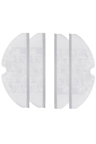 Xiaomi Vacuum Mop 2 (STYTJ03ZHM) Robot Süpürge Uyumlu 4'li Mop Bezi- Yedek Parça Seti